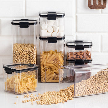 Contenedor Transparente de Cereales y Granos con Tapa Hermética