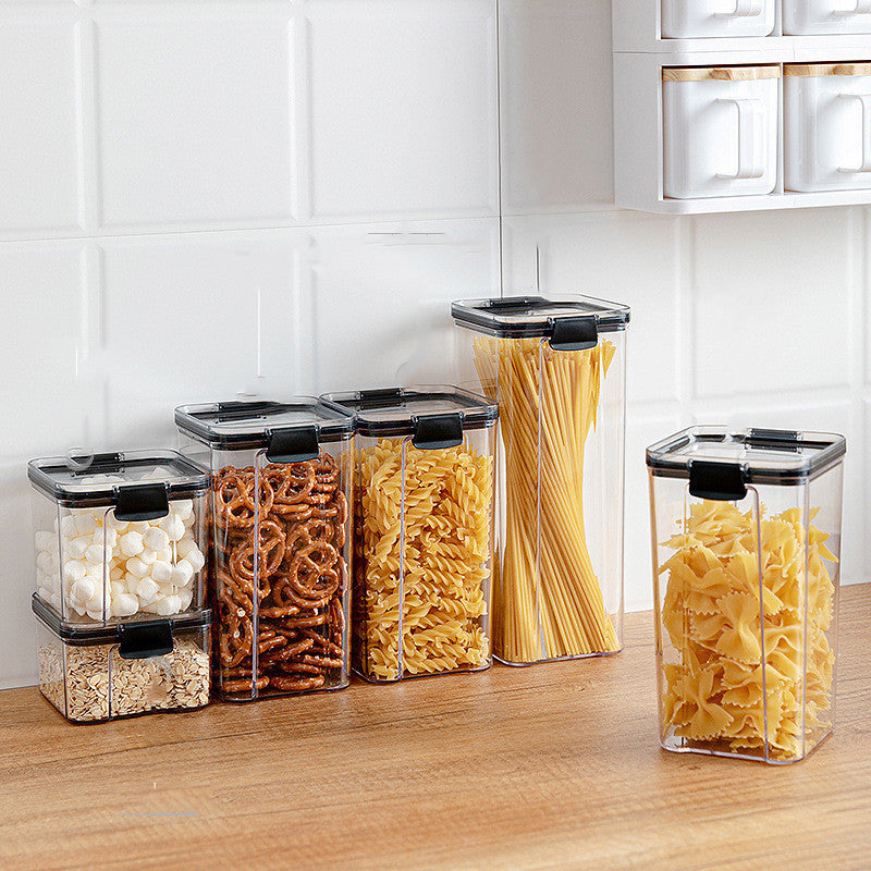 Contenedor Transparente de Cereales y Granos con Tapa Hermética