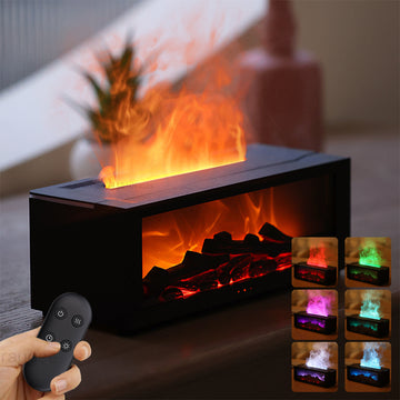 Difusor de Aromas con Efecto Llama 3D
